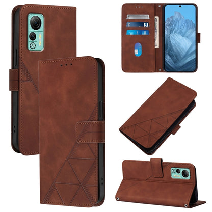 For Ulefone Note 14 Crossbody 3D Embossed Flip Leather Phone Case(Brown) - Ulefone Cases by PMC Jewellery | Online Shopping South Africa | PMC Jewellery | Buy Now Pay Later Mobicred