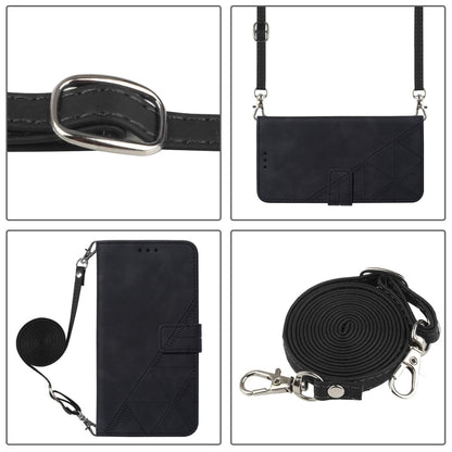 For Blackview A52 Crossbody 3D Embossed Flip Leather Phone Case(Black) - More Brand by PMC Jewellery | Online Shopping South Africa | PMC Jewellery | Buy Now Pay Later Mobicred