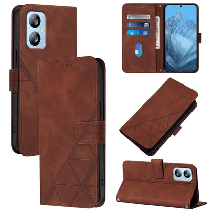 For Blackview A52 Crossbody 3D Embossed Flip Leather Phone Case(Brown) - More Brand by PMC Jewellery | Online Shopping South Africa | PMC Jewellery | Buy Now Pay Later Mobicred