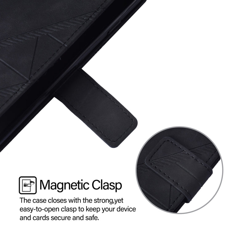 For Blackview Color 8 Crossbody 3D Embossed Flip Leather Phone Case(Black) - More Brand by PMC TechLife | Online Shopping South Africa | PMC TechLife | Buy Now Pay Later Mobicred