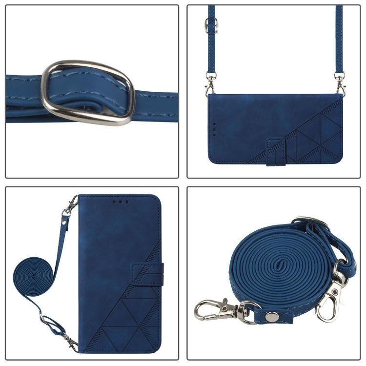 For Blackview Shark 8 Crossbody 3D Embossed Flip Leather Phone Case(Blue) - More Brand by PMC TechLife | Online Shopping South Africa | PMC TechLife | Buy Now Pay Later Mobicred
