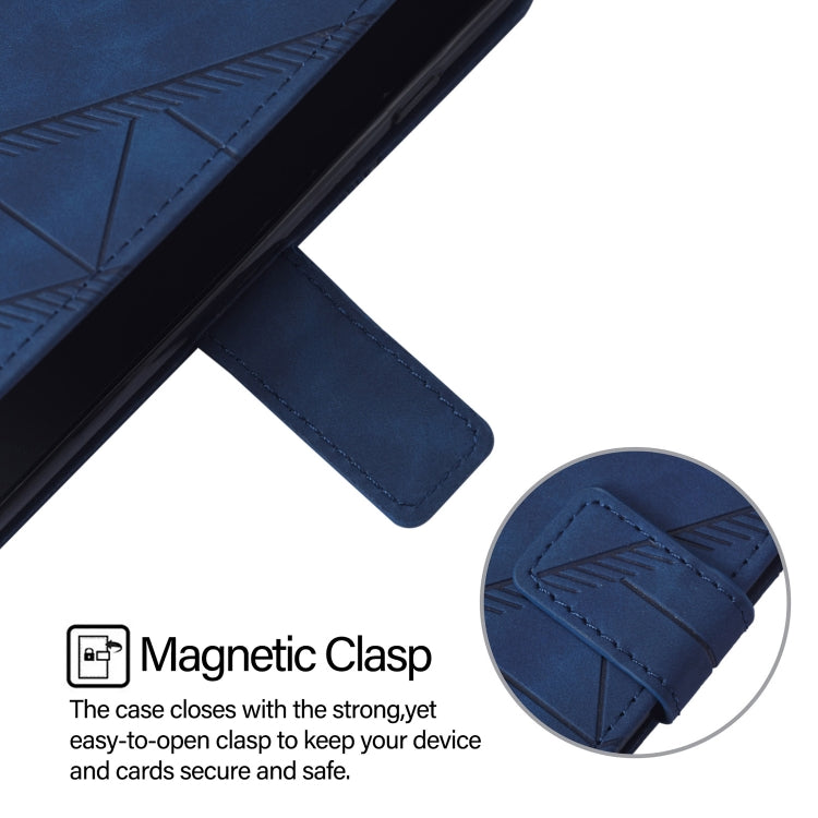 For Blackview Shark 8 Crossbody 3D Embossed Flip Leather Phone Case(Blue) - More Brand by PMC TechLife | Online Shopping South Africa | PMC TechLife | Buy Now Pay Later Mobicred