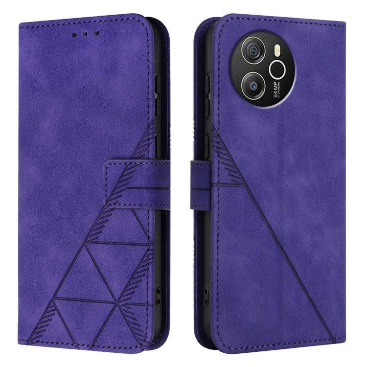 For Blackview Shark 8 Crossbody 3D Embossed Flip Leather Phone Case(Purple) - More Brand by PMC Jewellery | Online Shopping South Africa | PMC Jewellery | Buy Now Pay Later Mobicred