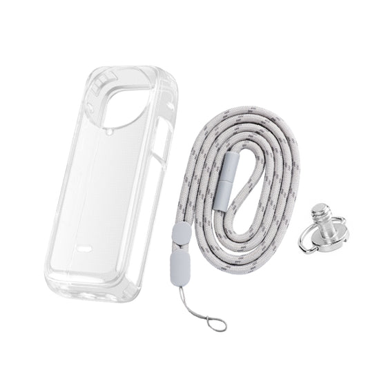 For Insta360 X4 Clear 1.5mm Soft TPU Protective Case With Neck Strap(Transperant) - Case & Bags by PMC Jewellery | Online Shopping South Africa | PMC Jewellery | Buy Now Pay Later Mobicred