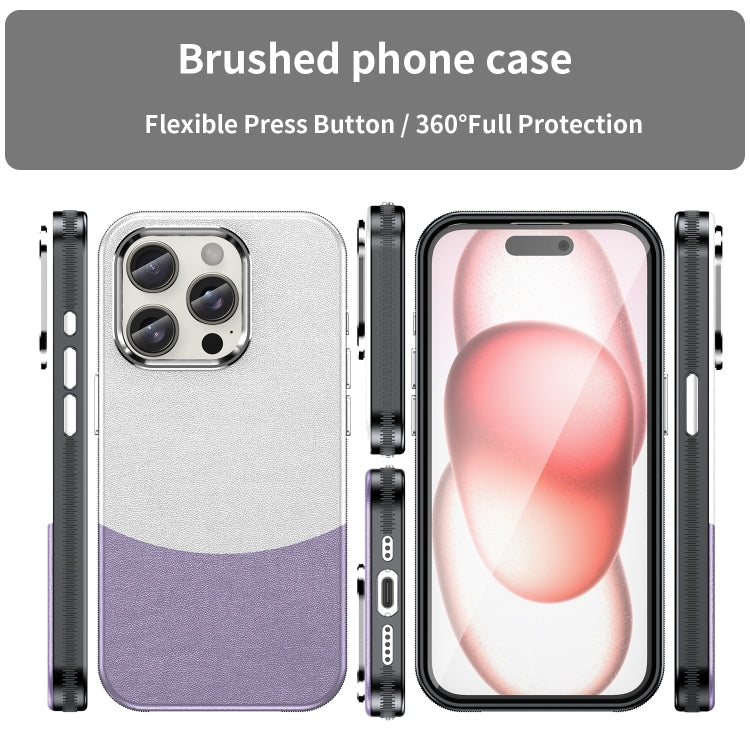 For iPhone 16 Pro Leather Texture MagSafe Magnetic TPU + PC Phone Case(Light Purple) - iPhone 16 Pro Cases by PMC Jewellery | Online Shopping South Africa | PMC Jewellery | Buy Now Pay Later Mobicred