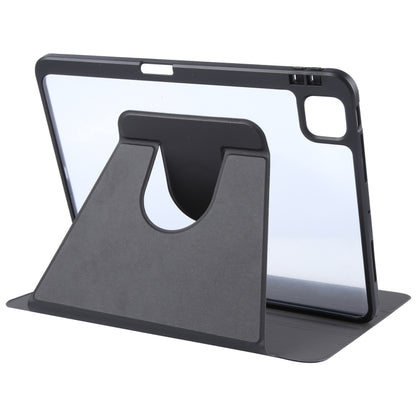 For iPad Air 11 2024 / Air 5 / Air 4 GEBEI Acrylic TPU 3-folding Rotating Smart Tablet Leather Case withh Pen Slot(Black) - iPad Air 11 2024 Cases by GEBEI | Online Shopping South Africa | PMC Jewellery | Buy Now Pay Later Mobicred