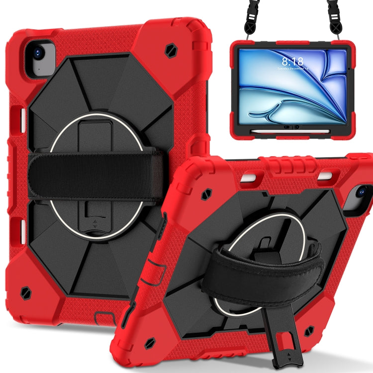 For iPad Air 11 2024 Contrast Color Robot Silicone Hybrid PC Tablet Case(Red Black) - iPad Air 11 2024 Cases by PMC Jewellery | Online Shopping South Africa | PMC Jewellery | Buy Now Pay Later Mobicred