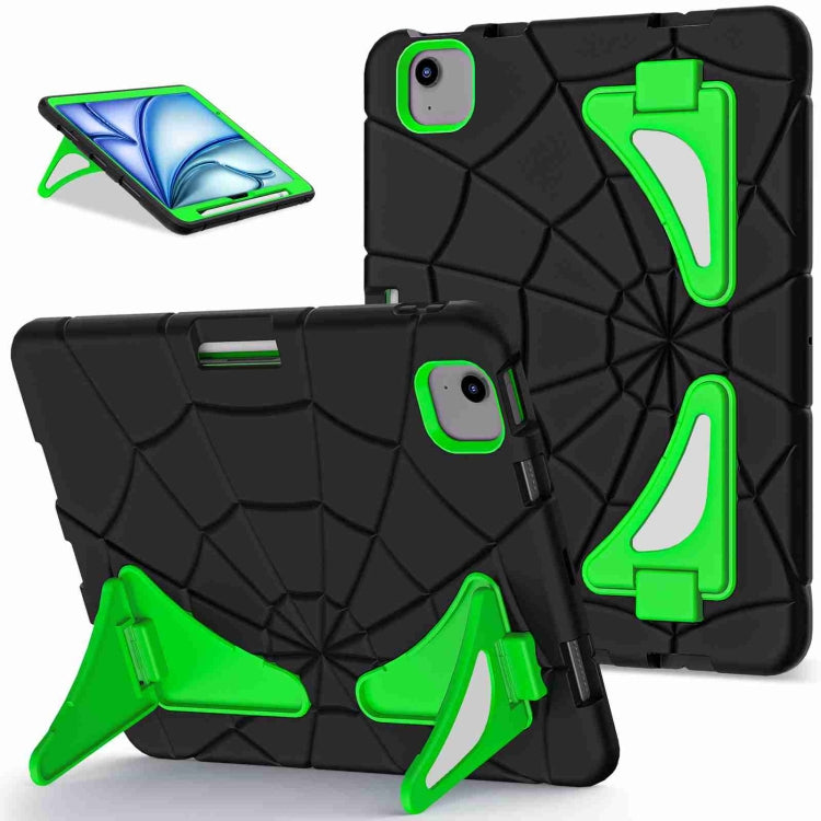 For iPad Air 11 2024 Silicone + PC Shockproof Protective Tablet Case(Black Green) - iPad Air 11 2024 Cases by PMC Jewellery | Online Shopping South Africa | PMC Jewellery | Buy Now Pay Later Mobicred