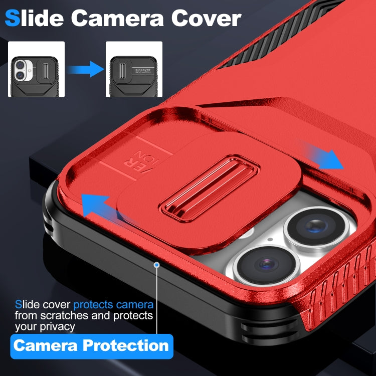 For iPhone 16 Sliding Camshield Phone Case(Red) - iPhone 16 Cases by PMC TechLife | Online Shopping South Africa | PMC TechLife | Buy Now Pay Later Mobicred