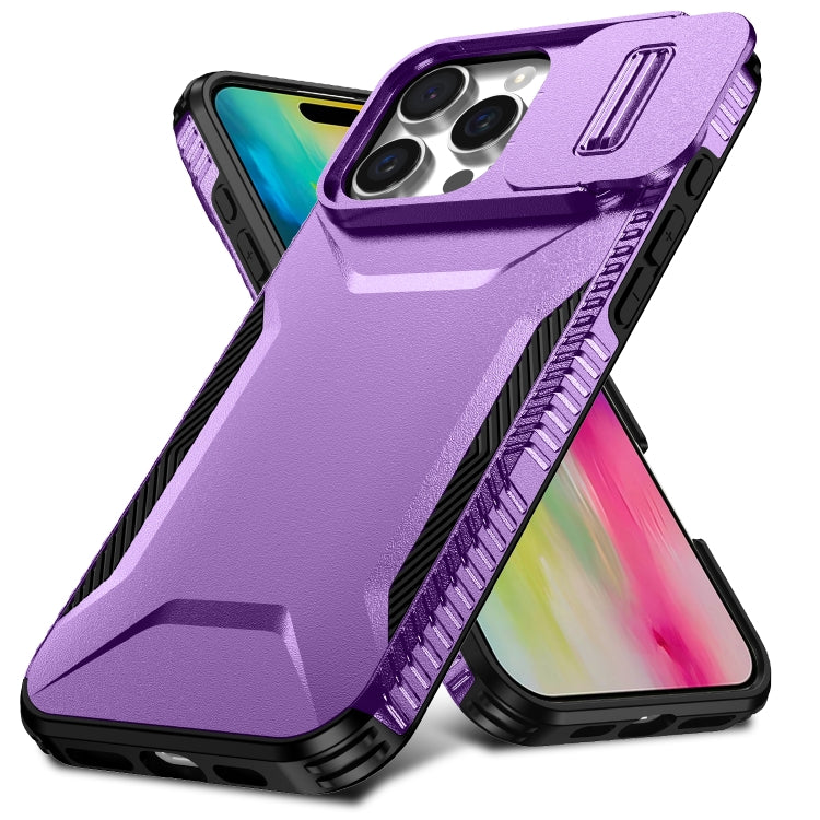 For iPhone 16 Pro Sliding Camshield Phone Case(Purple) - iPhone 16 Pro Cases by PMC TechLife | Online Shopping South Africa | PMC TechLife | Buy Now Pay Later Mobicred