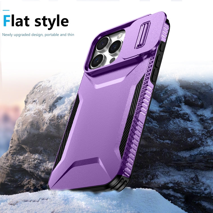 For iPhone 16 Pro Sliding Camshield Phone Case(Purple) - iPhone 16 Pro Cases by PMC TechLife | Online Shopping South Africa | PMC TechLife | Buy Now Pay Later Mobicred