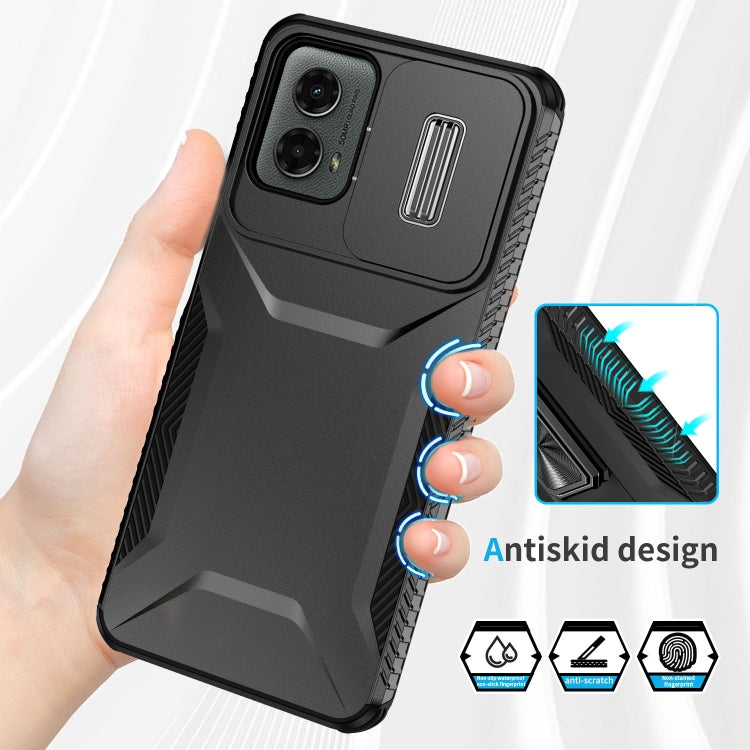 For Motorola Moto G 5G 2024 Sliding Camshield Phone Case(Black) - Motorola Cases by PMC Jewellery | Online Shopping South Africa | PMC Jewellery | Buy Now Pay Later Mobicred