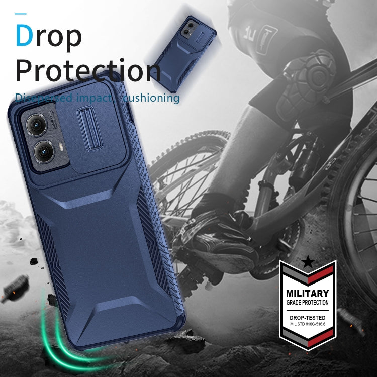 For Motorola Edge 5G 2024 Sliding Camshield Phone Case(Blue) - free shipping - PMC Jewellery - Order now!
