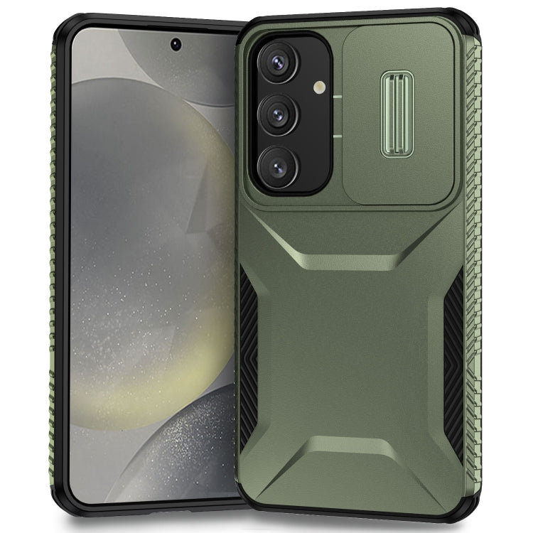 For Samsung Galaxy S25+ 5G / S24+ 5G Sliding Camshield Phone Case(Alpine Green) - Galaxy S24+ 5G Cases by PMC Jewellery | Online Shopping South Africa | PMC Jewellery | Buy Now Pay Later Mobicred