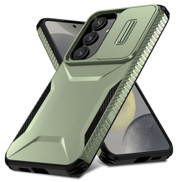 For Samsung Galaxy S25+ 5G / S24+ 5G Sliding Camshield Phone Case(Alpine Green) - Galaxy S24+ 5G Cases by PMC Jewellery | Online Shopping South Africa | PMC Jewellery | Buy Now Pay Later Mobicred