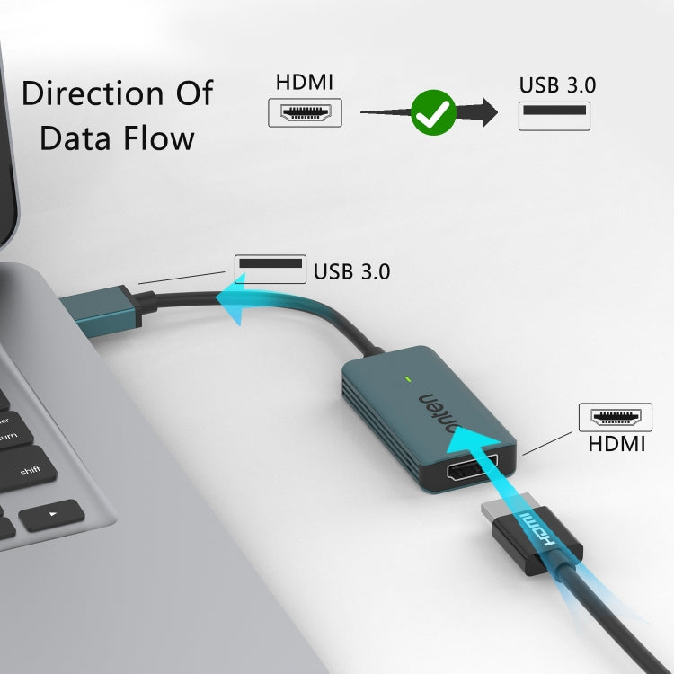 Onten US331 USB Video Capture Card, Length:1.3m(Green) - Video Capture Solutions by Onten | Online Shopping South Africa | PMC Jewellery | Buy Now Pay Later Mobicred