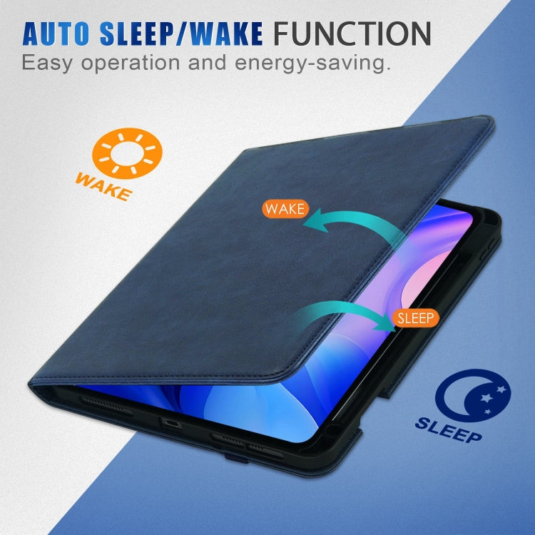 For iPad Air 11 2025 / 2024 Front Stand Smart TPU Leather Tablet Case(Dark Blue) - free shipping - PMC TechLife - Order now!