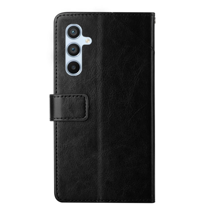 For Samsung Galaxy S25 5G Y-shaped Pattern Flip Leather Phone Case(Black) - free shipping - PMC Jewellery - Order now!