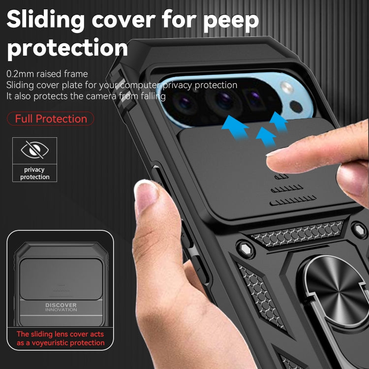 For Google Pixel 9 Sliding Camshield Holder Phone Case(Black) - Google Cases by PMC Jewellery | Online Shopping South Africa | PMC Jewellery | Buy Now Pay Later Mobicred