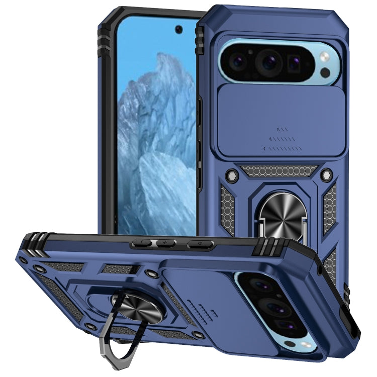 For Google Pixel 9 Sliding Camshield Holder Phone Case(Blue) - Google Cases by PMC Jewellery | Online Shopping South Africa | PMC Jewellery | Buy Now Pay Later Mobicred