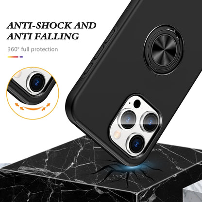 For iPhone 16 Magnetic Ring Holder Phone Case(Black) - iPhone 16 Cases by PMC Jewellery | Online Shopping South Africa | PMC Jewellery | Buy Now Pay Later Mobicred