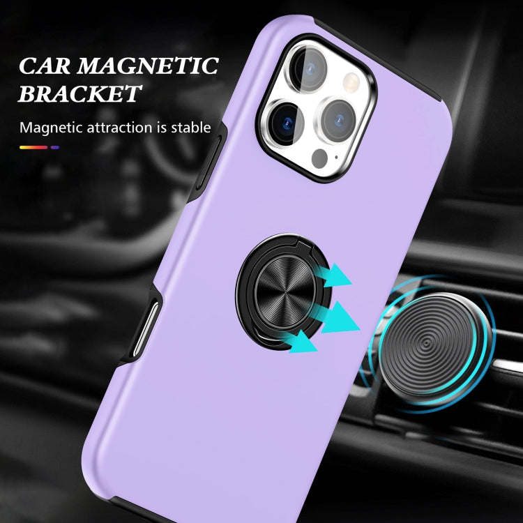 For iPhone 16 Magnetic Ring Holder Phone Case(Purple) - iPhone 16 Cases by PMC Jewellery | Online Shopping South Africa | PMC Jewellery | Buy Now Pay Later Mobicred