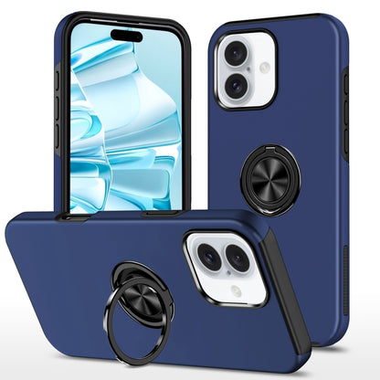 For iPhone 16 Plus Magnetic Ring Holder Phone Case(Navy Blue) - iPhone 16 Plus Cases by PMC Jewellery | Online Shopping South Africa | PMC Jewellery | Buy Now Pay Later Mobicred