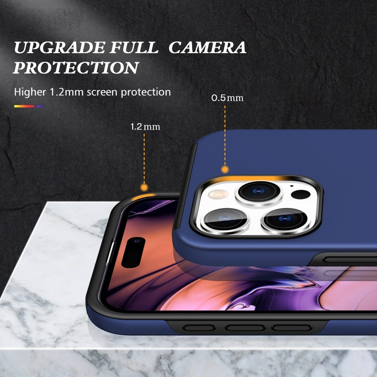 For iPhone 16 Pro Magnetic Ring Holder Phone Case(Navy Blue) - iPhone 16 Pro Cases by PMC TechLife | Online Shopping South Africa | PMC TechLife | Buy Now Pay Later Mobicred
