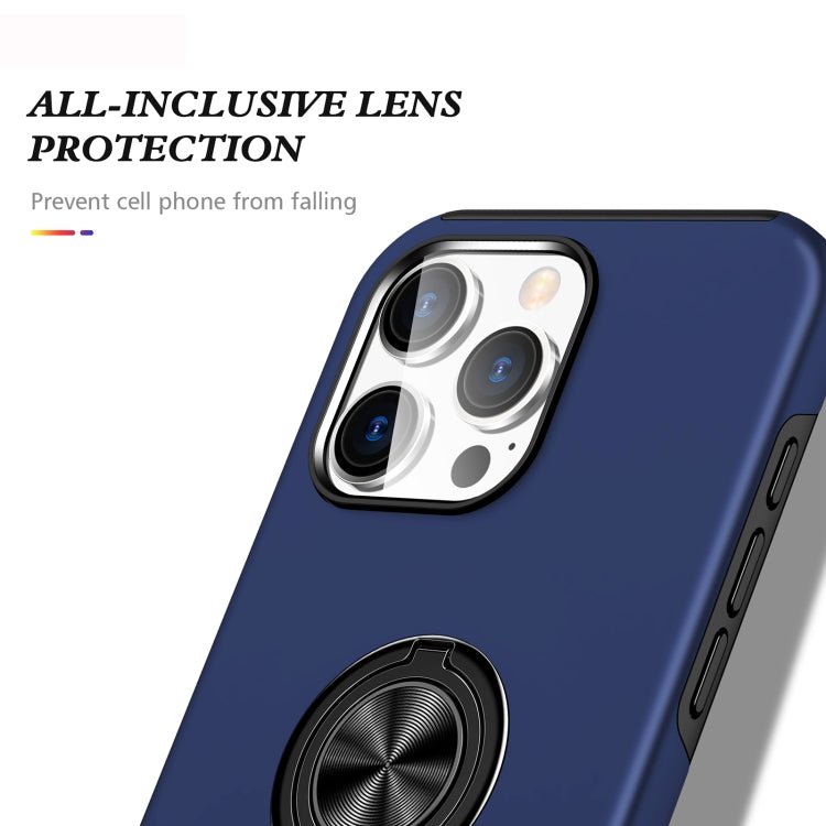 For iPhone 16 Pro Magnetic Ring Holder Phone Case(Navy Blue) - iPhone 16 Pro Cases by PMC Jewellery | Online Shopping South Africa | PMC Jewellery | Buy Now Pay Later Mobicred