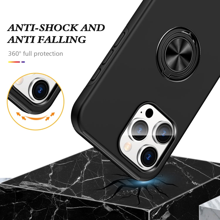 For iPhone 16 Pro Magnetic Ring Holder Phone Case(Black) - iPhone 16 Pro Cases by PMC Jewellery | Online Shopping South Africa | PMC Jewellery | Buy Now Pay Later Mobicred