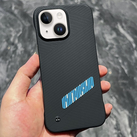 For iPhone 14 Carbon Fiber Frameless Cooling Phone Case(Blue) - iPhone 14 Cases by PMC Jewellery | Online Shopping South Africa | PMC Jewellery | Buy Now Pay Later Mobicred