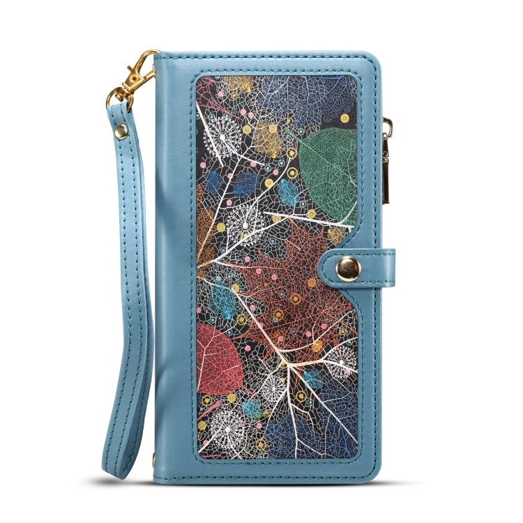 For Samsung Galaxy S24 FE 5G ESEBLE Star Series Lanyard Zipper Wallet RFID Leather Case(Blue) - Galaxy S24 FE 5G Cases by ESEBLE | Online Shopping South Africa | PMC Jewellery | Buy Now Pay Later Mobicred