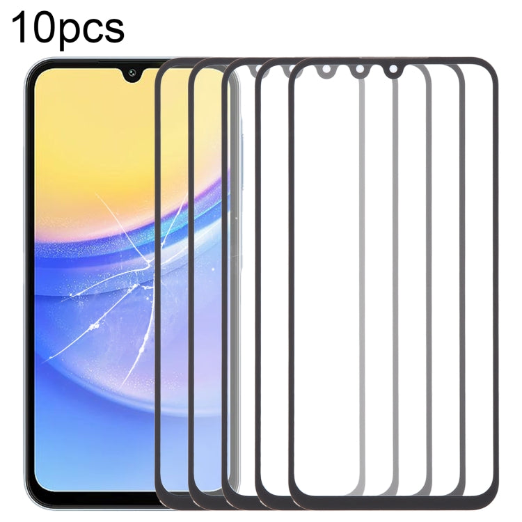 For Samsung Galaxy A15 4G SM-A155F 10pcs Front Screen Outer Glass Lens with OCA Optically Clear Adhesive - Outer Glass Lens by PMC Jewellery | Online Shopping South Africa | PMC Jewellery | Buy Now Pay Later Mobicred