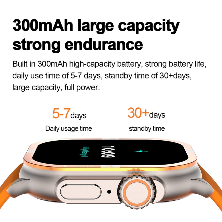 LEMFO HK96S 2.06 inch BT5.3 IP68 Sport Smart Watch, Support Bluetooth Call / Sleep / Blood Oxygen / Heart Rate / Blood Pressure Health Monitor(Orange) - Smart Watches by LEMFO | Online Shopping South Africa | PMC Jewellery | Buy Now Pay Later Mobicred