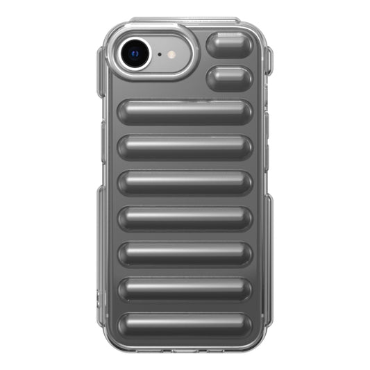 For iPhone 16e Capsule Series Candy Color TPU Phone Case(Transparent Grey) - iPhone 16e Cases by PMC Jewellery | Online Shopping South Africa | PMC Jewellery | Buy Now Pay Later Mobicred