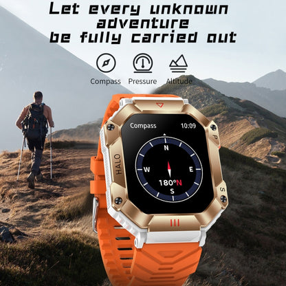 LEMFO KR80 2.0 inch BT5.1 IP67 Sport Smart Watch, Support Bluetooth Call / Sleep / Blood Oxygen / Heart Rate / Blood Pressure Health Monitor(White+Camouflage) - Smart Watches by LEMFO | Online Shopping South Africa | PMC Jewellery | Buy Now Pay Later Mobicred