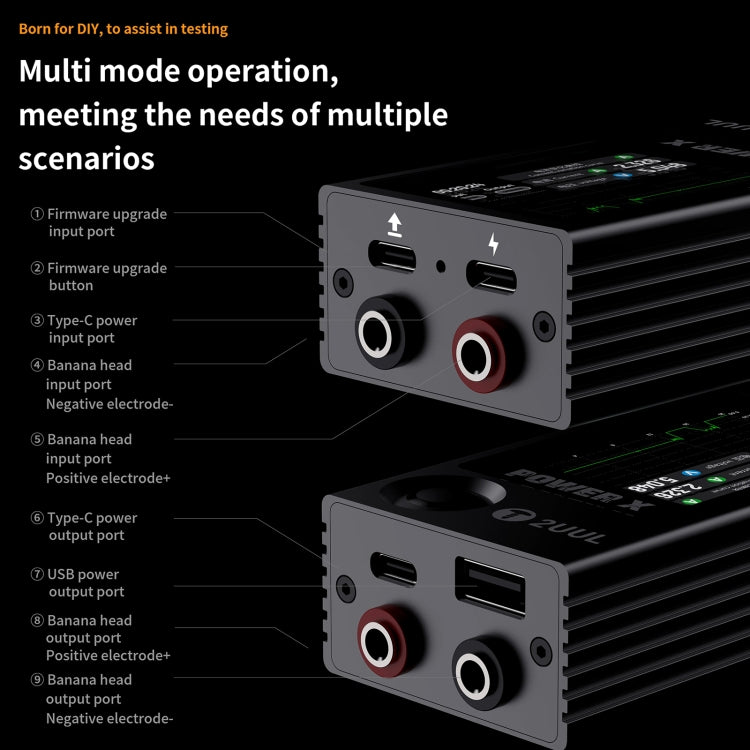 2UUL PW11 Power X High Refresh Full-color Screen Power PCB Detector - Test Tools by 2UUL | Online Shopping South Africa | PMC Jewellery | Buy Now Pay Later Mobicred