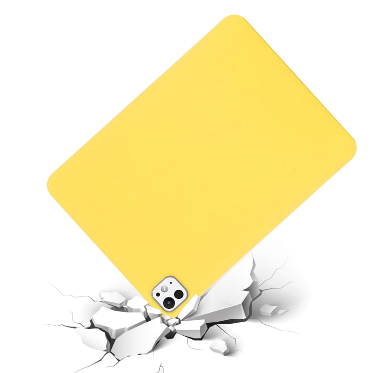 For iPad Pro 11 2024 Pure Color Liquid Silicone Shockproof Tablet Case(Yellow) - iPad Pro 11 2024 Cases by PMC TechLife | Online Shopping South Africa | PMC TechLife | Buy Now Pay Later Mobicred