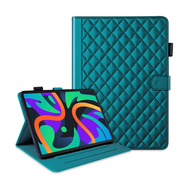 For Lenovo Tab M11 / Xiaoxin Pad 11 2024 Rhombus Lattice Leather Tablet Case(Dark Green) - Lenovo by PMC Jewellery | Online Shopping South Africa | PMC Jewellery | Buy Now Pay Later Mobicred