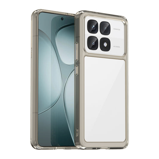 For Redmi K70 Ultra Colorful Series Acrylic Hybrid TPU Phone Case(Transparent Grey) - Xiaomi Cases by PMC Jewellery | Online Shopping South Africa | PMC Jewellery | Buy Now Pay Later Mobicred