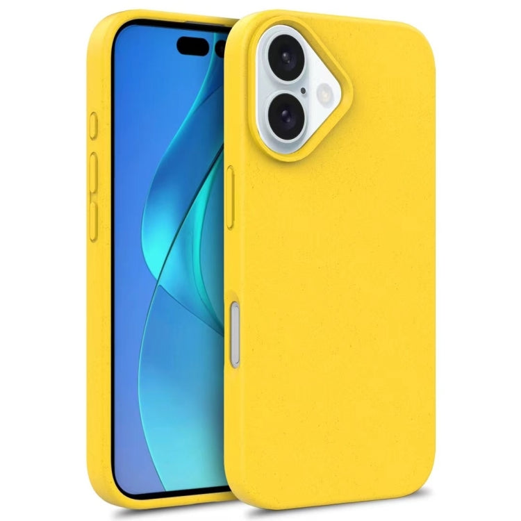 For iPhone 16 Wheat Straw TPU Phone Case(Yellow) - iPhone 16 Cases by PMC Jewellery | Online Shopping South Africa | PMC Jewellery | Buy Now Pay Later Mobicred