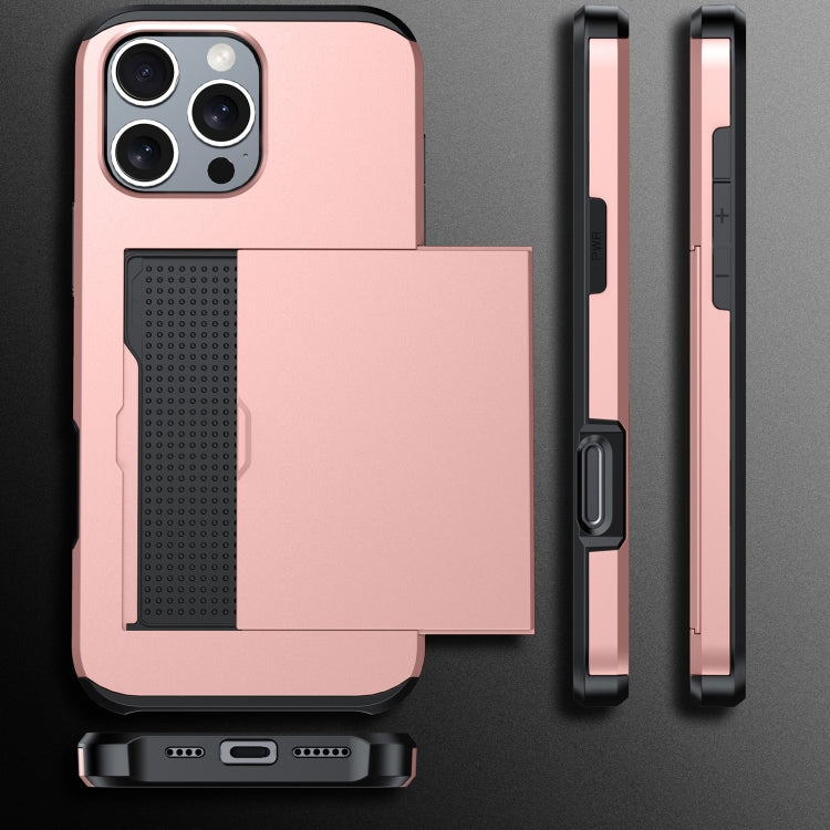 For iPhone 16 Pro Shockproof Armor Phone Case with Card Slot(Silver) - iPhone 16 Pro Cases by PMC TechLife | Online Shopping South Africa | PMC TechLife | Buy Now Pay Later Mobicred