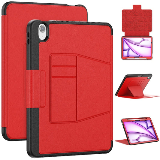 For iPad Air 11 2024 Smart B Magnetic Holder Leather Tablet Case(Red) - iPad Air 11 2024 Cases by PMC Jewellery | Online Shopping South Africa | PMC Jewellery | Buy Now Pay Later Mobicred