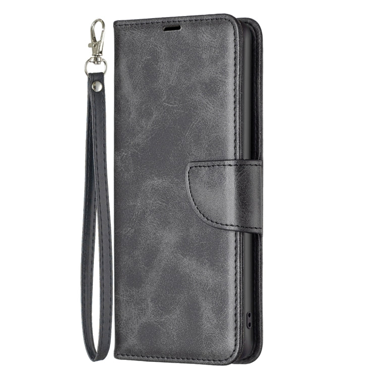 For Samsung Galaxy S25+ 5G Lambskin Texture Pure Color Flip Leather Phone Case(Black) - Galaxy S25+ 5G Cases by PMC Jewellery | Online Shopping South Africa | PMC Jewellery | Buy Now Pay Later Mobicred