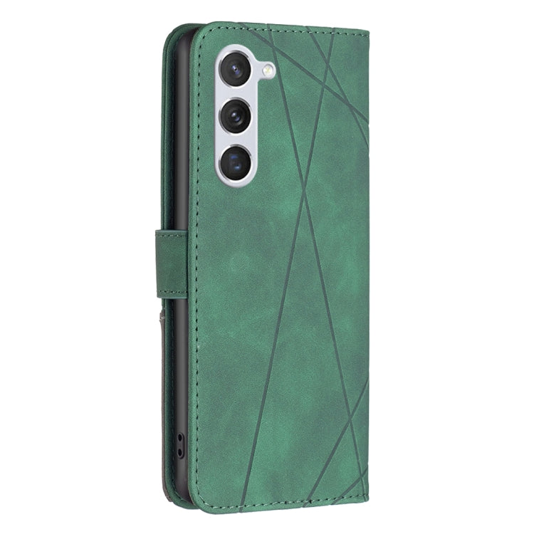 For Samsung Galaxy S25 5G Magnetic Buckle Rhombus Texture Leather Phone Case(Green) - Galaxy S25 5G Cases by PMC Jewellery | Online Shopping South Africa | PMC Jewellery | Buy Now Pay Later Mobicred