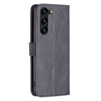 For Samsung Galaxy S25+ 5G Magnetic Buckle Rhombus Texture Leather Phone Case(Black) - Galaxy S25+ 5G Cases by PMC Jewellery | Online Shopping South Africa | PMC Jewellery | Buy Now Pay Later Mobicred