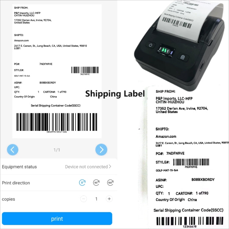 BT-802 80mm USB-C/Type-C + Bluetooth Portable Thermal Printer(US Plug) - Printer by PMC TechLife | Online Shopping South Africa | PMC TechLife | Buy Now Pay Later Mobicred