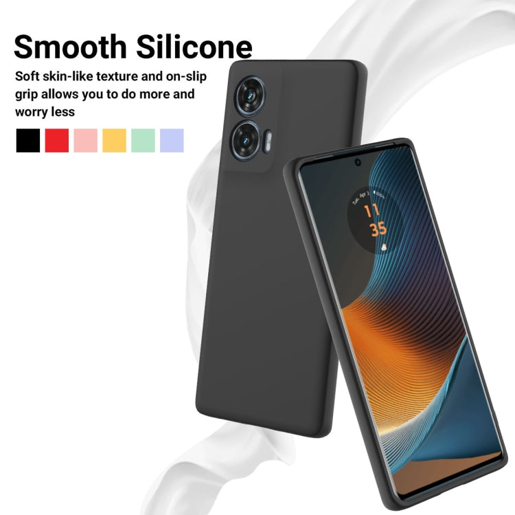 For Motorola Edge 50 Fusion Solid Color Liquid Silicone Dropproof Full Coverage Phone Case(Black) - free shipping - PMC TechLife - Order now!