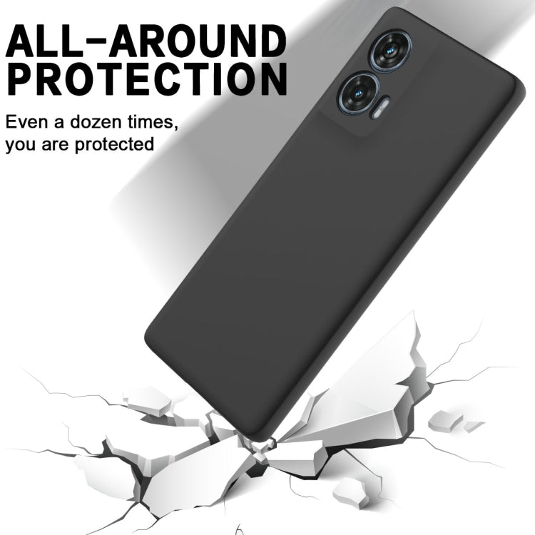 For Motorola Edge 50 Fusion Solid Color Liquid Silicone Dropproof Full Coverage Phone Case(Black) - free shipping - PMC TechLife - Order now!