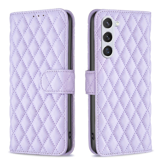 For Samsung Galaxy S25 5G Diamond Lattice Wallet Flip Leather Phone Case(Purple) - Galaxy S25 5G Cases by PMC Jewellery | Online Shopping South Africa | PMC Jewellery | Buy Now Pay Later Mobicred